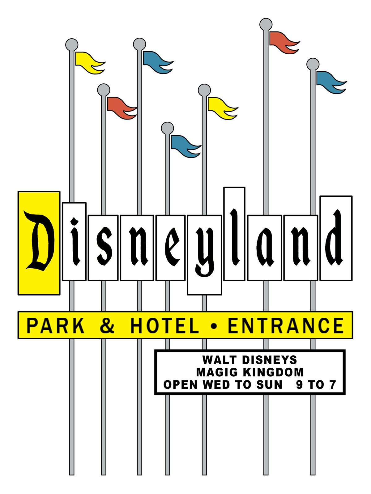 Disneyland California Re(P)ort: Disneyland Sign 1960s (& Early 70s) - 1200x1600 - jpeg 70s Signs
